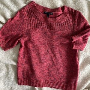 Banana Republic Red Crew Neck Sweater with Subtle Texture